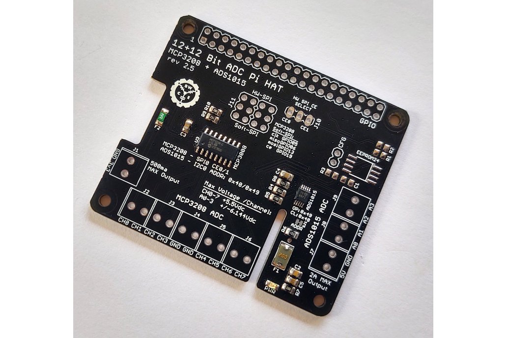 12-Channel 12-Bit ADC HAT for Raspberry Pi 1