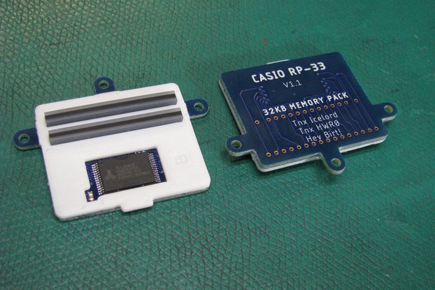Casio RP-33 module redux, new 32K SRAM module