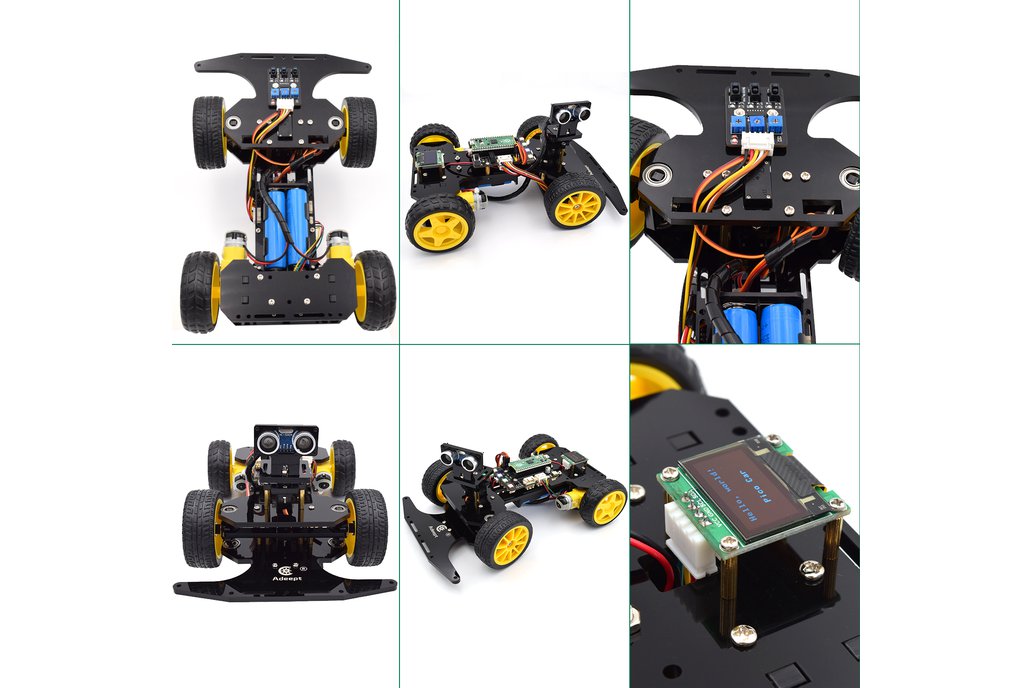 Adeept Mecanum Wheel Robot Car Kit For Raspberry Pi Pico - 4WD Omnidirectional STEM Project