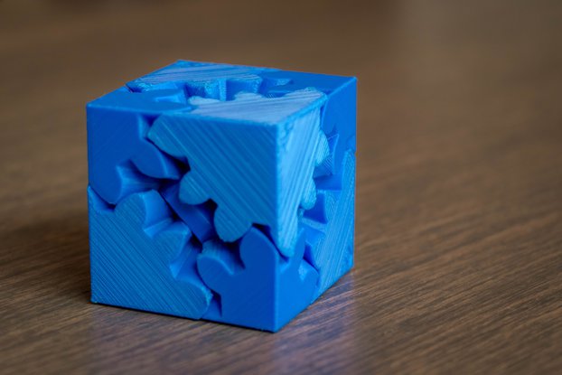 3D Printed Cube Gears Puzzle