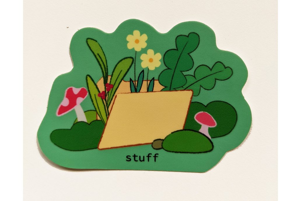 Plants in a folder Computing Stuff Vinyl Sticker 1