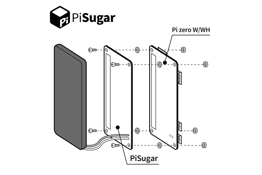Pisugar 1200 mAh Lithium Battery Power Module for Raspberry Pi-Zero,  Pi-Zero W/WH Model Accessories