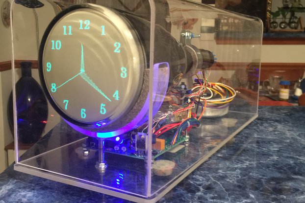 Oscilloscope Clock 5" flat faced Cathode Ray Tube