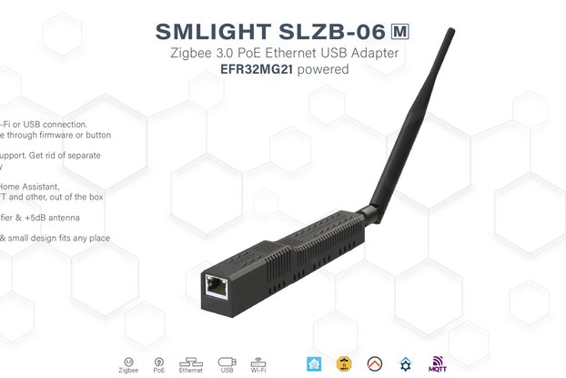 SMLIGHT SLZB-06M Zigbee Ethernet PoE USB WiFi Adap
