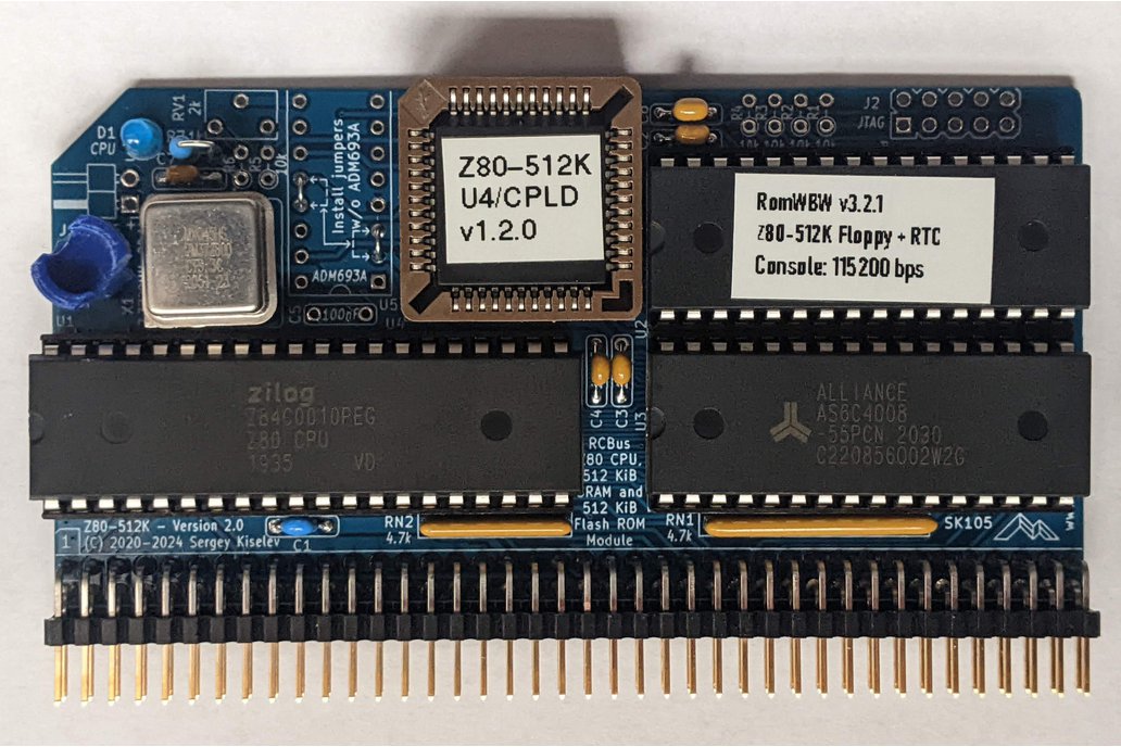 Z80-512K - RCBus Module Kit 1