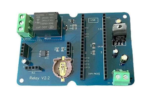 Raspberry Pico Relay with voltage sensor and RTC