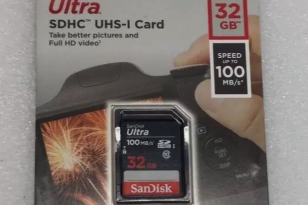 SanDisk Ultra 32GB Class 10 SDHC UHS-I Flash 100MB