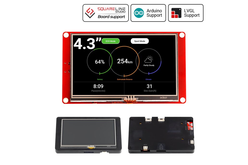 CrowPanel 4.3"-HMI ESP32 Display 480x272 Screen 1