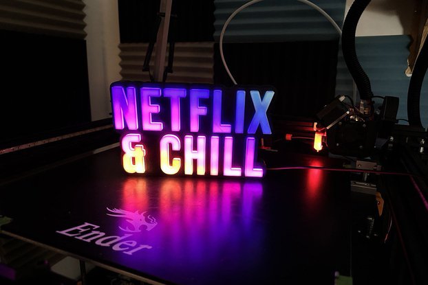 Netflix and Chill LED Sign
