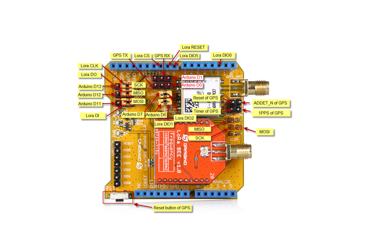 Lora/GPS shield for Arduino from Dragino Tech on Tindie