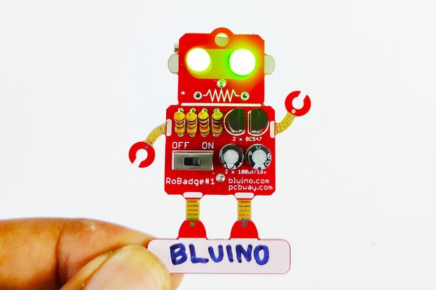 DIY Robadge LED Blink Badge Kit Learn To Solder