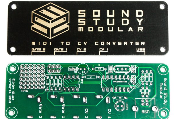 Sound Study MIDI 2 CV PCB, Panel & IC - Console