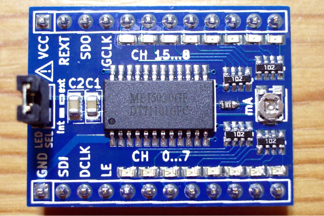 MBI5030 PWM LED driver starter board - DIY kit 1