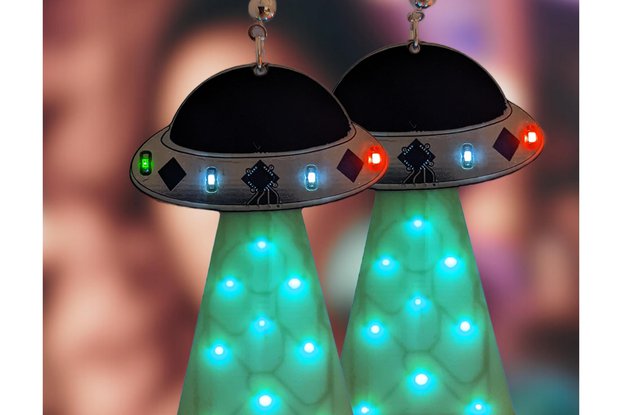 UFO Jewelry Light Animation unique festive Earring