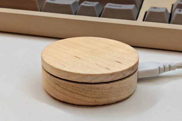 Ploopy Knob Wood Case Upgrade - CNC Machined