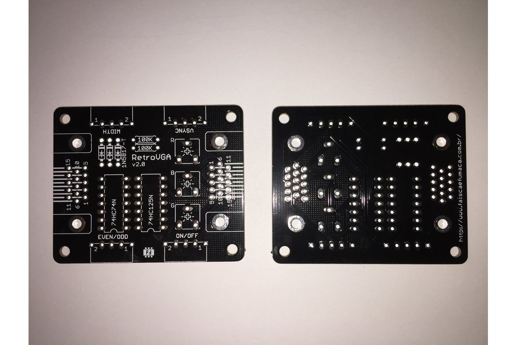 Scanline generator RetroVGA v2 bare black PCB 1