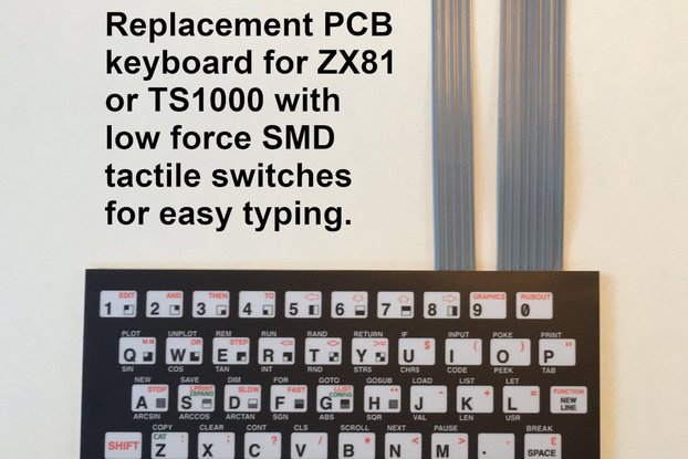 Timex TS1000 / Sinclair ZX81 Tactile Keyboard