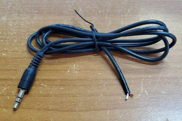 Qty 5, 1/8" (Mini) Stereo 2-Wire Plug w/ 3ft Cable
