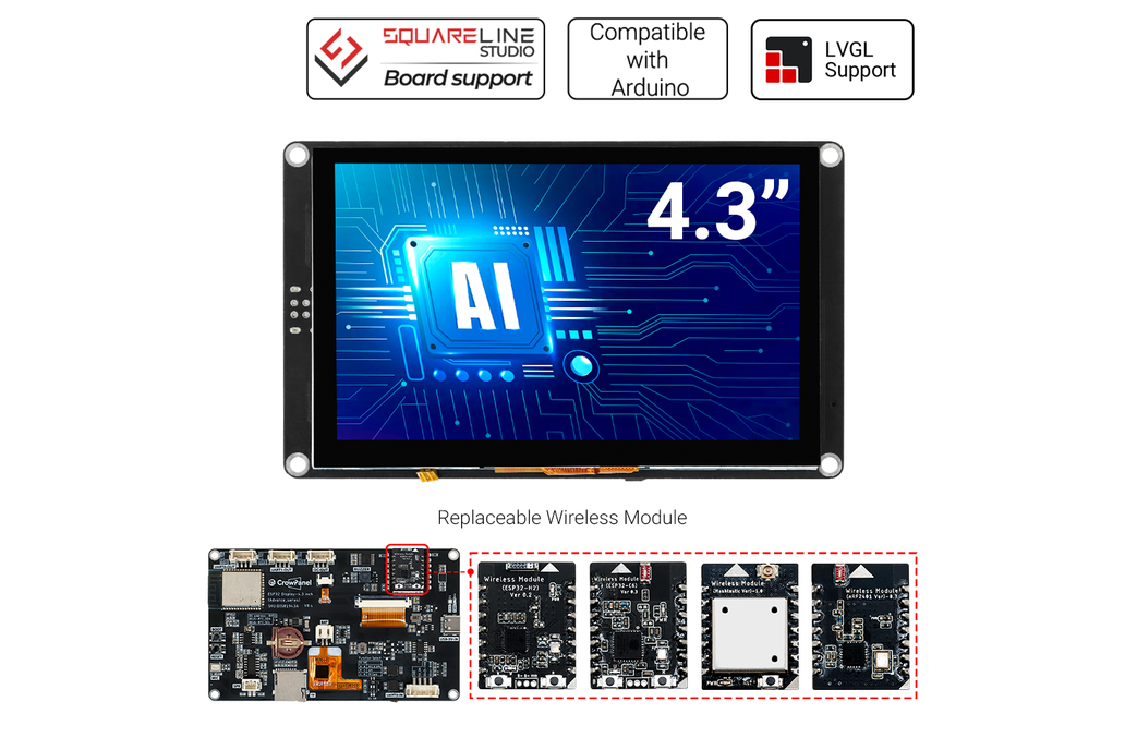 CrowPanel Advance 4.3-HMI ESP32 AI Display 800x480 1