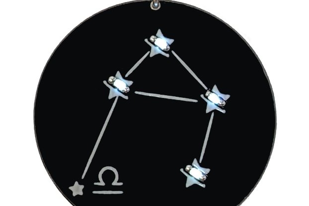 Libra Zodiac Sign Necklace LED Lights Star Sign ⚖️