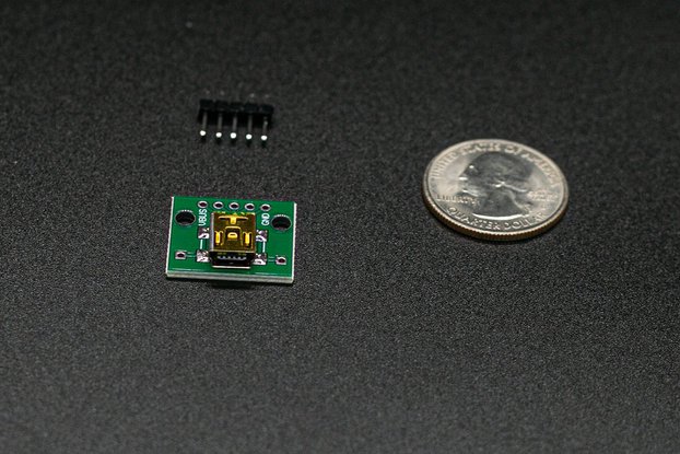 USB Mini-B Breakout Module w/ Header Pins