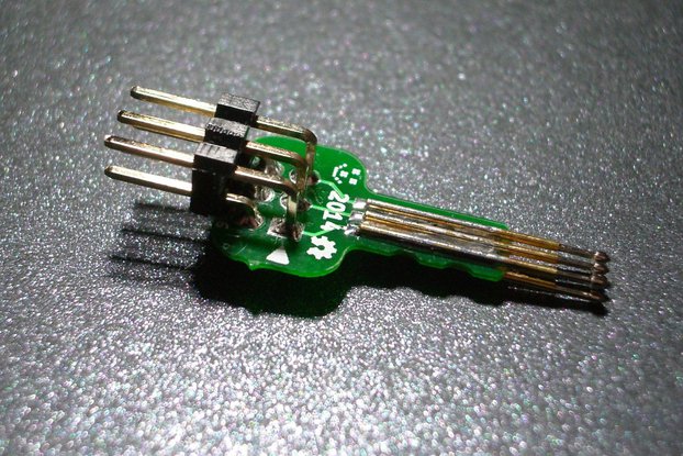 Tiny AVR-ISP pogo-pin programming adapter