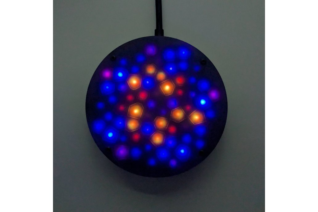 Fibonacci64 - 86mm disc with 64 WS2812B RGB LEDs 1