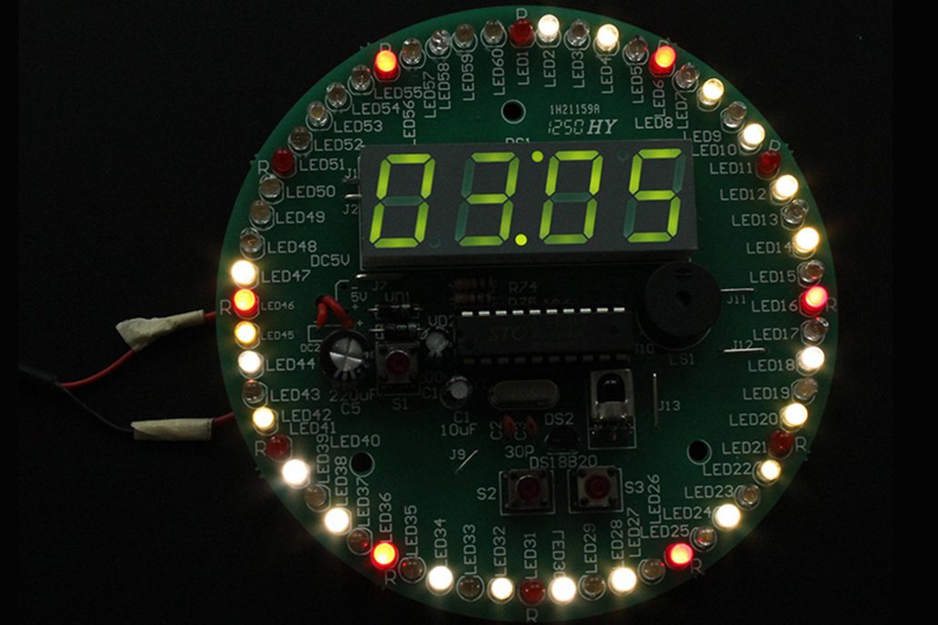 4 Digit 60S Rotary Electronic Clock DIY Kit 1