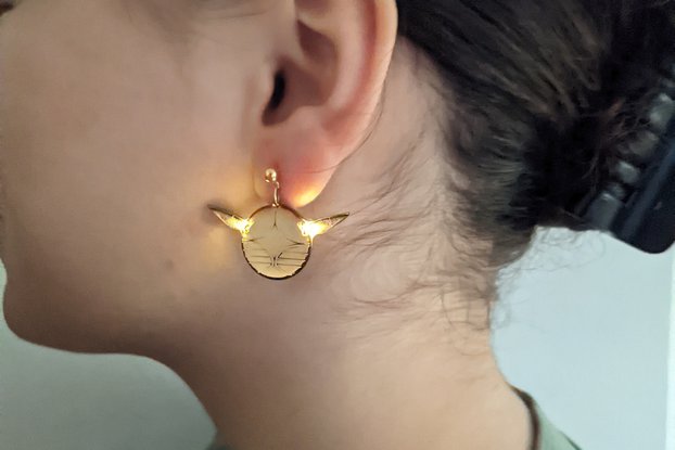 Golden Snitch Light Up Earrings Harry Potter Lover