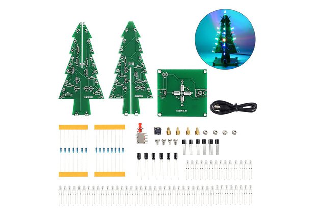 DIY Kit RGB Flash LED Christmas Tree