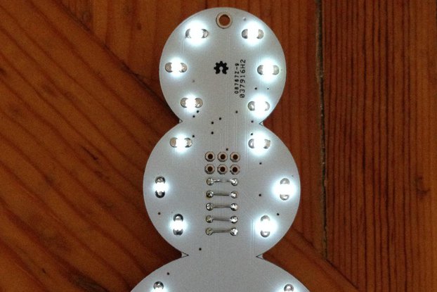 Clearance: Wearable Snowman shaped Christmas Tree Ornament PCB
