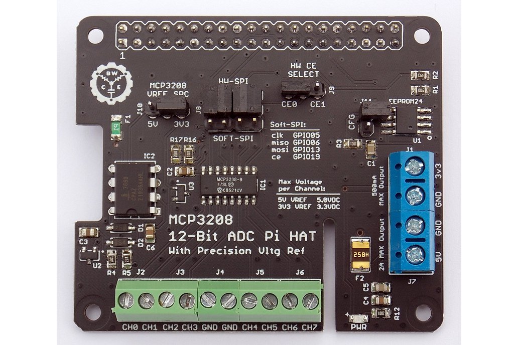 High Precision 12-Bit ADC Hat for Raspberry Pi 1