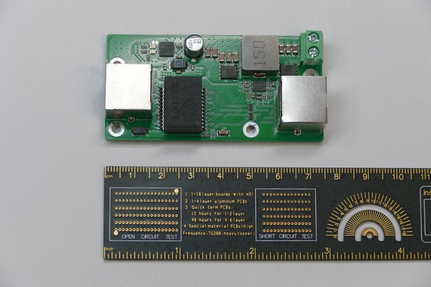 Industrial 60W+ 100M/1G PoE splitter (12V out)