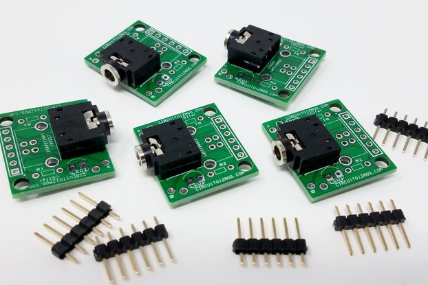 3.5mm Breakout Board: stereo - 5 pack