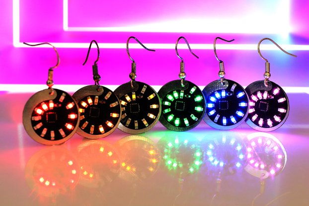 Spiral LED earrings (pair)