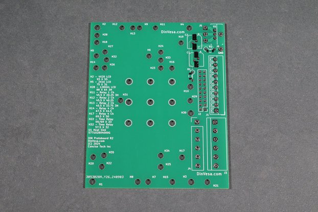 Protoboard, LCD, Relay DIN Rail Mount