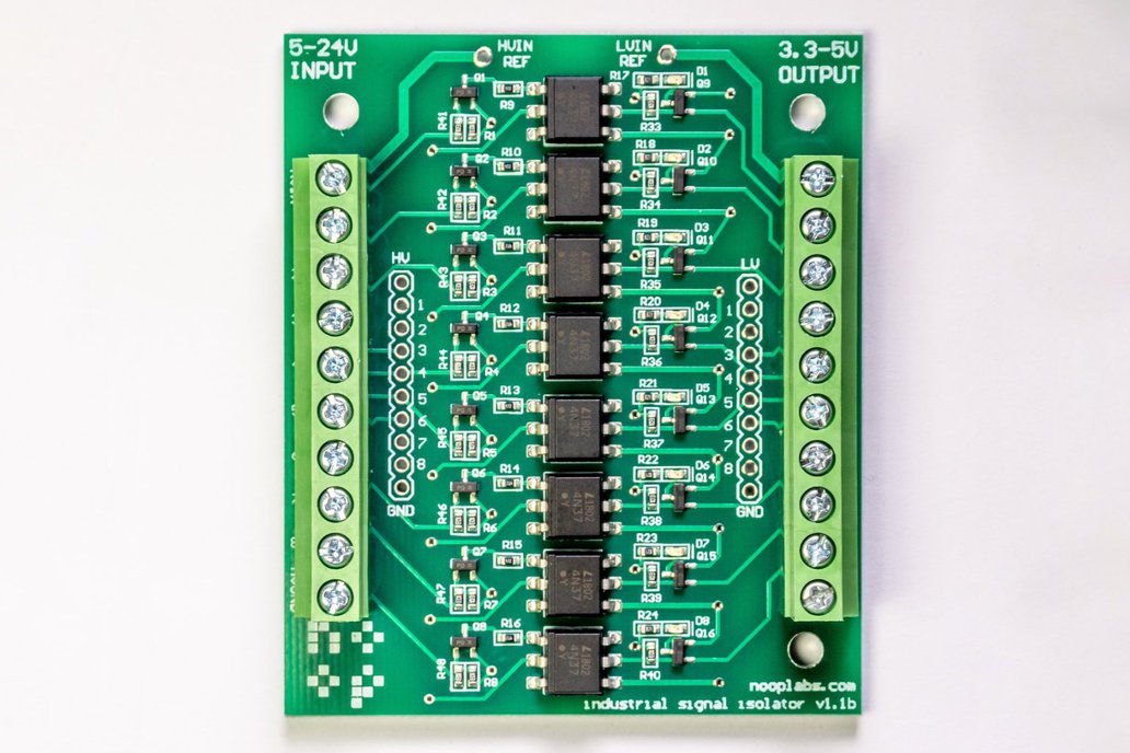 8 ch Opto Isolator board 5-24VDC in, 3.3-5VDC out 1