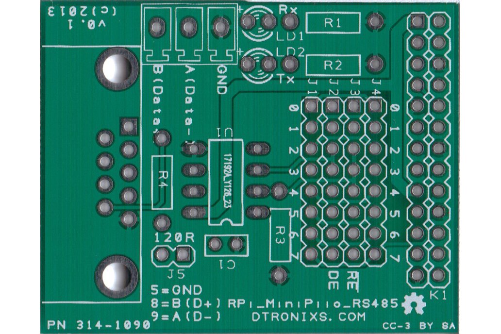 Raspberry PIIO - RS485 add-on board (PCB only) 1