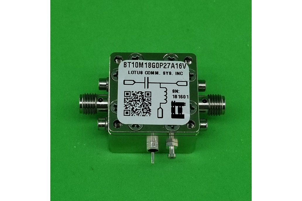 Bias Tee Broadband 10 MHz to 18 GHz 16V 0.27A 1