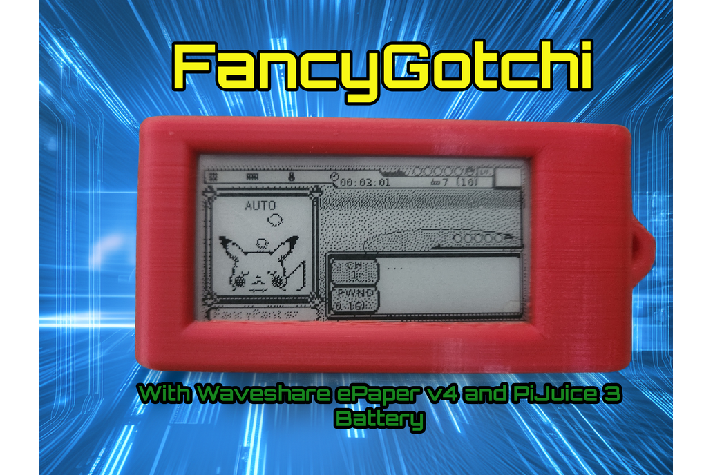 Fancygotchi - w/ Waveshare v4 epaper and PiJuice 3 1