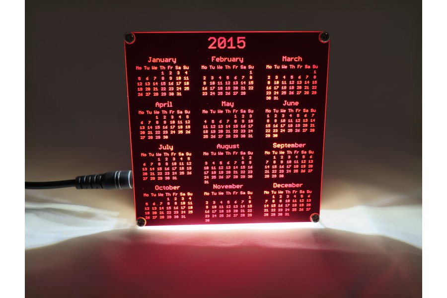PCB Calendar 2015, 2016, 2017, 2018, 2019, 2020 from FemtoCow on Tindie
