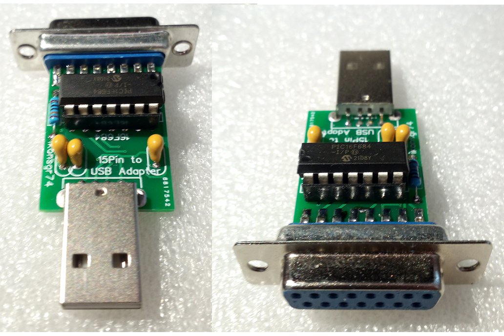 15Pin PC Joystick Gamepad Adapter for PC USB Port 1