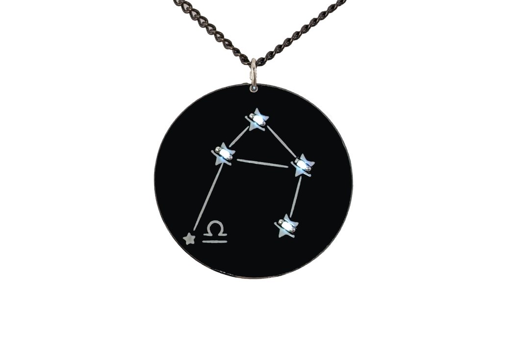 Libra Zodiac Sign Necklace LED Lights Star Sign ⚖️ 1