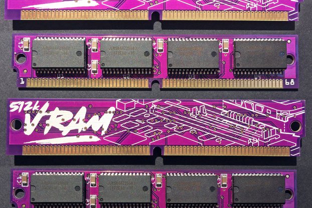 PurpleRAM 512kB 68-pin VRAM SIMM Macintosh