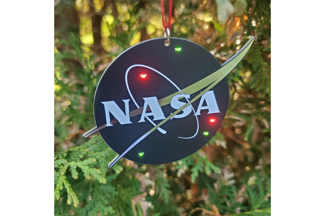 Light Up Nasa Logo Christmas Ornament from PCB 1