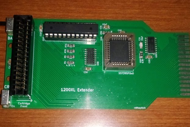 Cartridge extender card for the Atari 1200XL