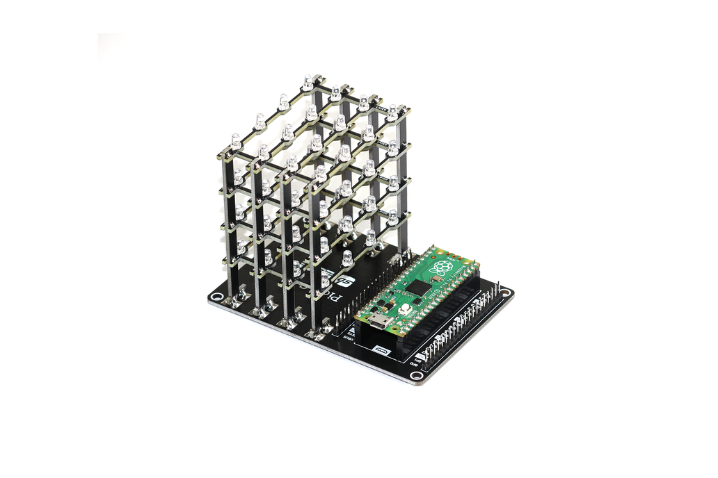 Pico Cube 4x4x4 64 LED Cube for Raspberry Pi Pico 1