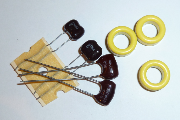 Low Pass filter components.