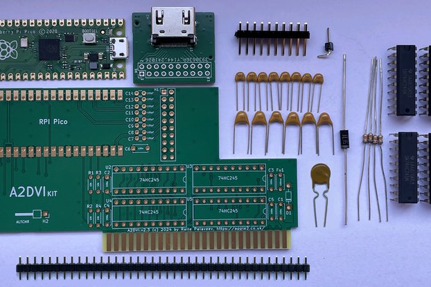 DIY Kit for A2DVI v2.3 video card for Apple II
