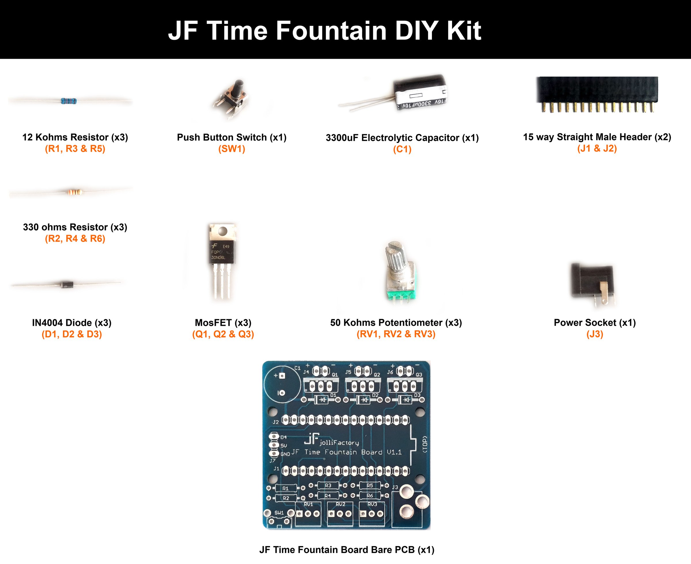 JF Time Fountain DIY Kit
